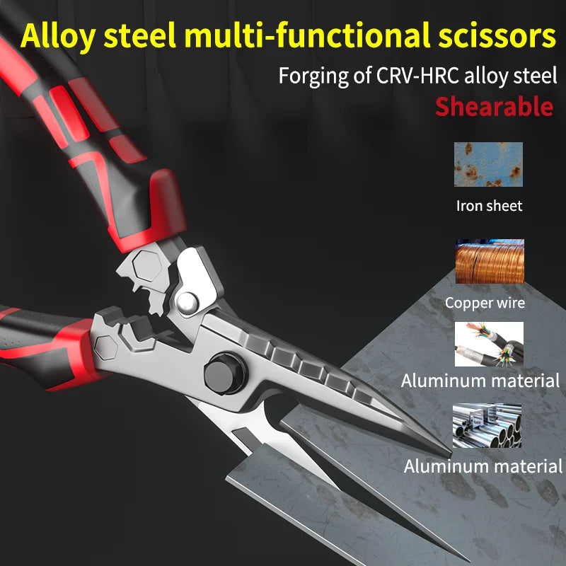Multi-Functional Electrician Scissors – Wire Crimping & Cutting Tool | Gearelo