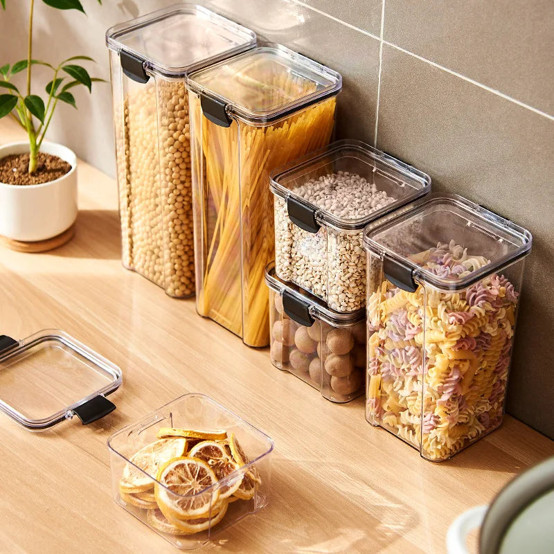 Airtight Kitchen Storage Jars Set – Moisture-Proof Grain & Seasoning Organizer | Gearelo