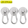 Heavy Duty Magnetic Hook with 360° Swivel Carabiner – Fridge & Outdoor – L20-(Black) | Gearelo