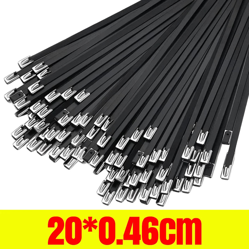 Stainless Steel Self-Locking Cable Ties – Heavy Duty, 10–100 Pack – 25CM | Gearelo