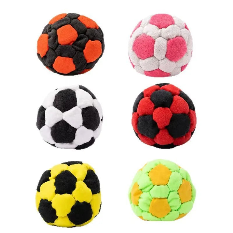 Soccer Design Footbag Hacky Sack – Colorful Feather Ball – B | Gearelo