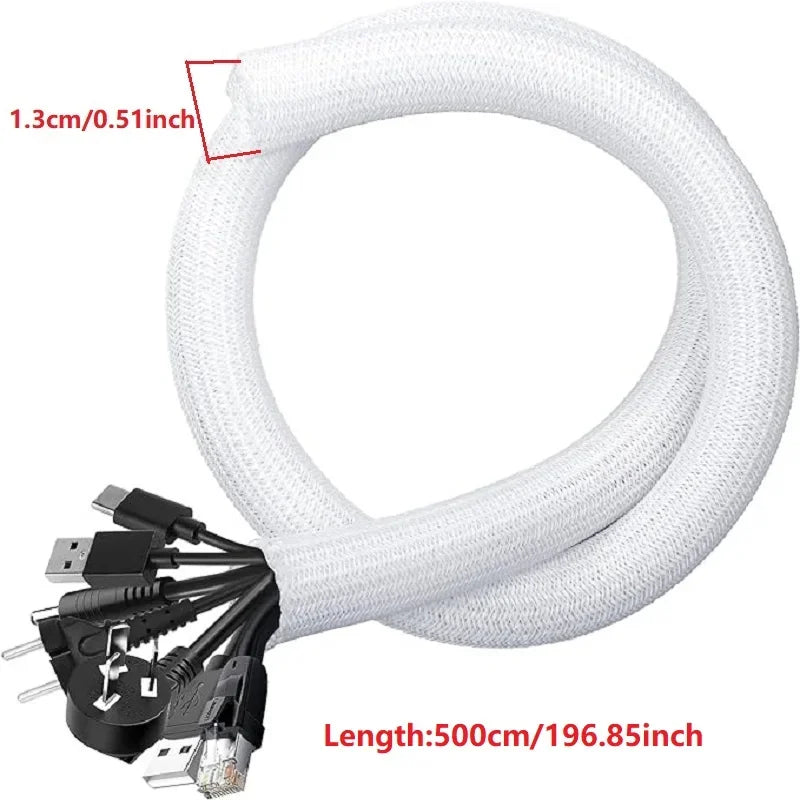 Braided Cable Sleeve PET Nylon – Flexible Wire Protector, 1/3/5m | Gearelo