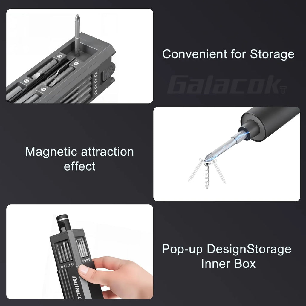 49-in-1 Electric Screwdriver Set – 5 Torque Settings, Flexible Shaft | Gearelo