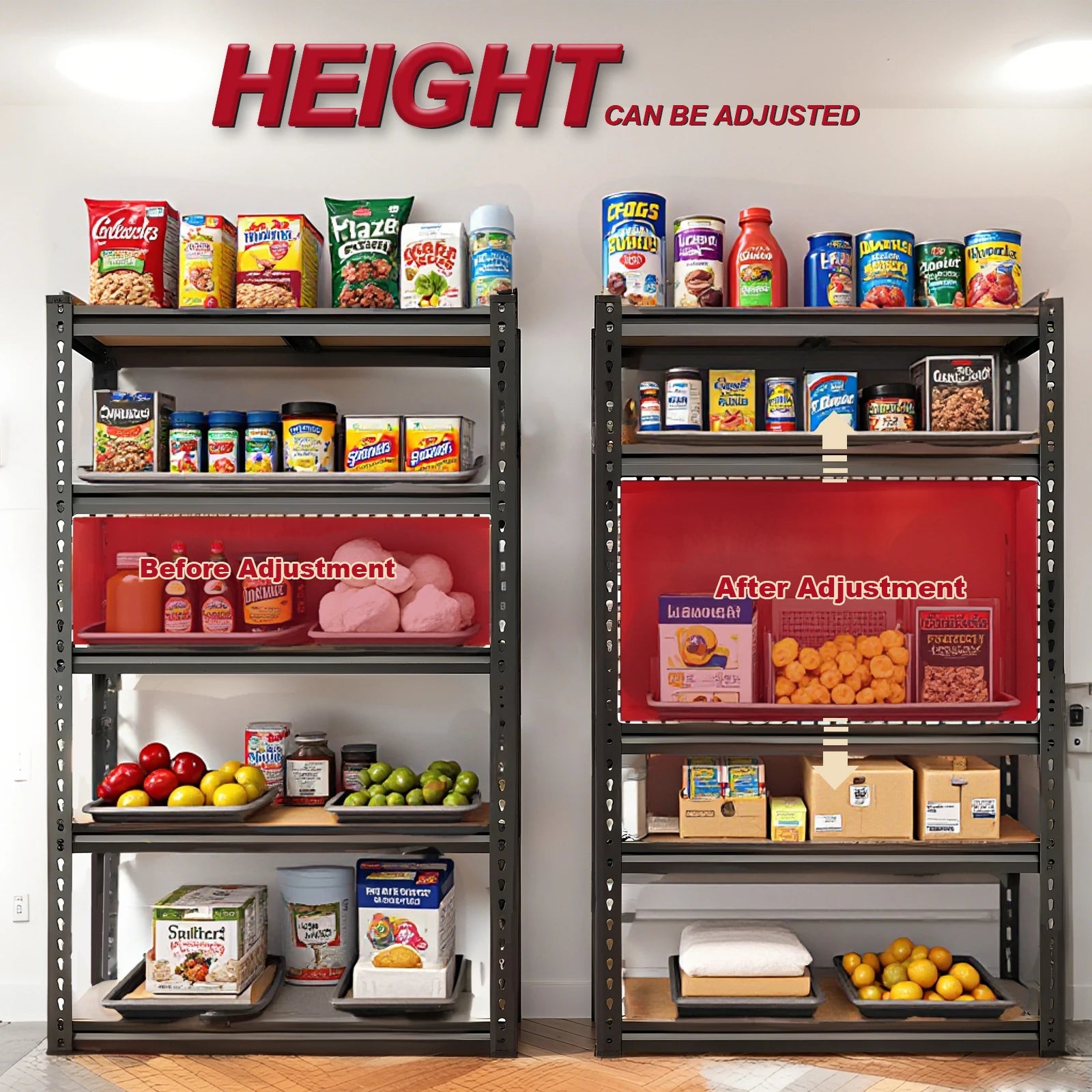 Heavy Duty Garage Shelving 72"/60"H – 2000lb Adjustable Metal Shelves | Gearelo