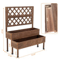 Wooden Raised Garden Bed with Trellis – 2-Tier Elevated Planter | Gearelo