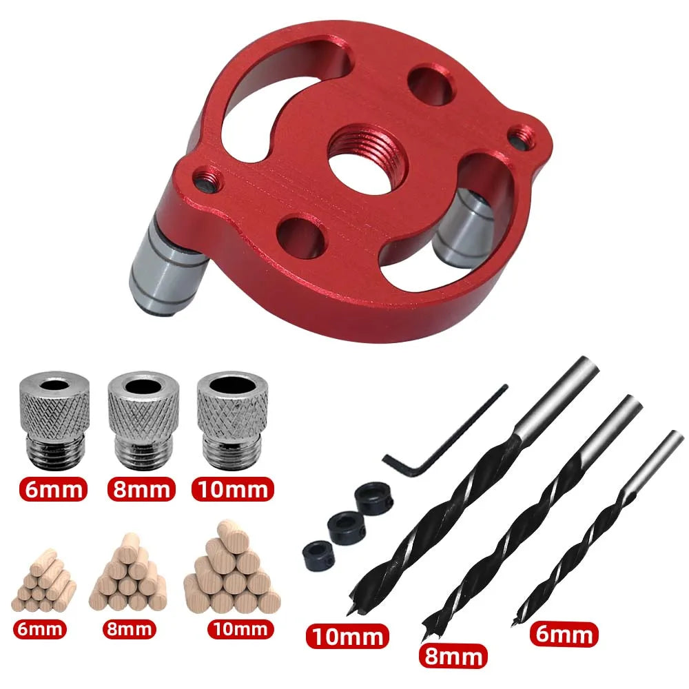 Dowel Jig Kit – Self-Centering Drill Guide with Steel Bushings, Woodworking Hole Locator | Gearelo