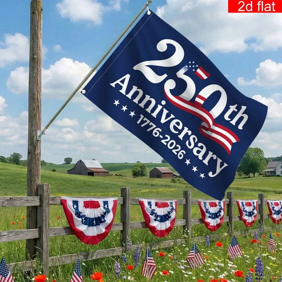 250th Anniversary American Flag – Polyester Independence Day Commemorative Banner | Gearelo