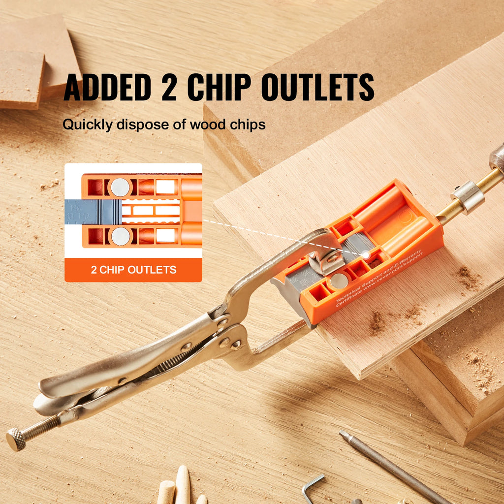 Mini Pocket Hole Jig Kit – 56 Pcs with C-Clamp & Step Drill