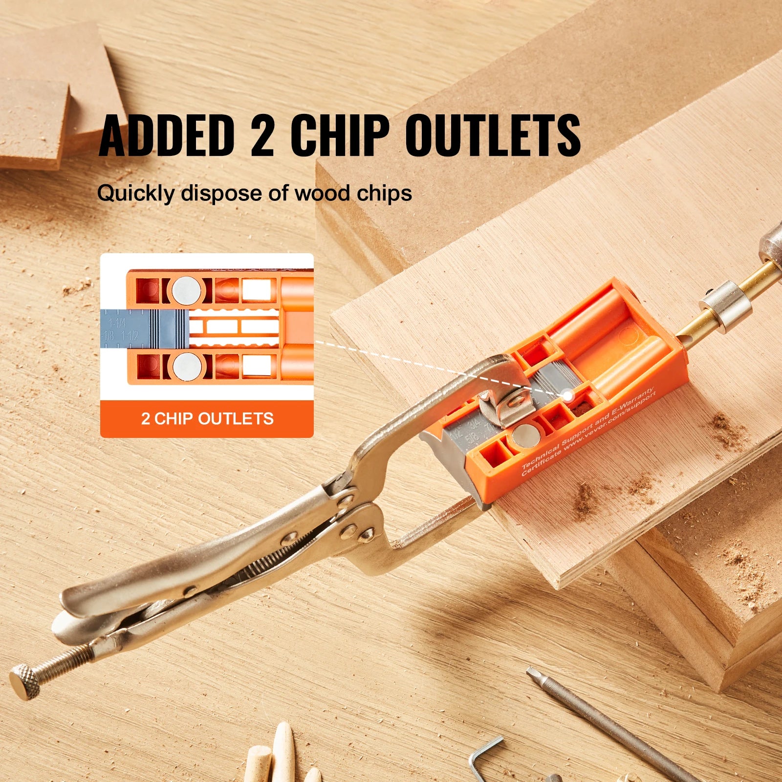 Mini Pocket Hole Jig Kit – 56 Pcs with C-Clamp & Step Drill