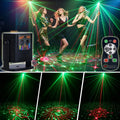 60-Pattern R&G Laser Party Projector – DJ Disco Flash Light Effect | Gearelo