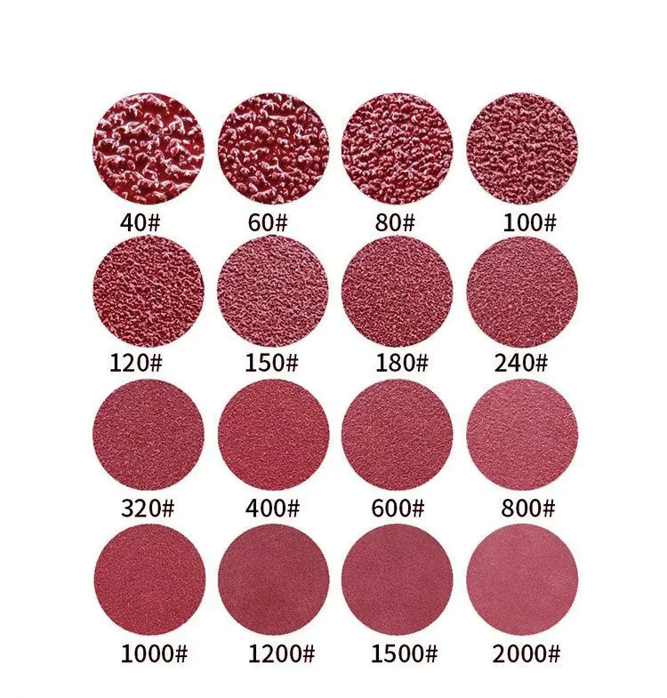 125mm Aluminium Oxide Sanding Discs – 8-Hole Hook & Loop 40-3000 Grit – 40 grit | Gearelo