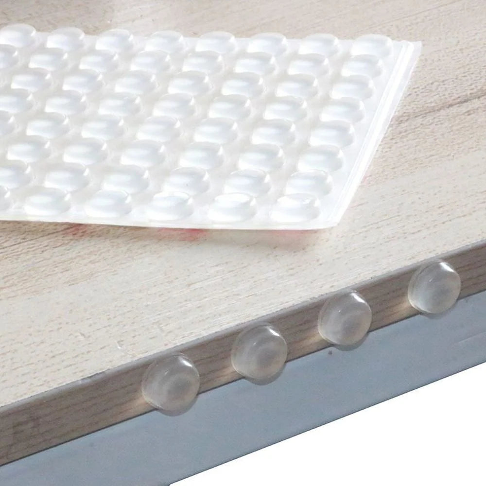 Self-Adhesive Cabinet Door Bumpers – 100pc Rubber Noise Reduction Pads | Gearelo