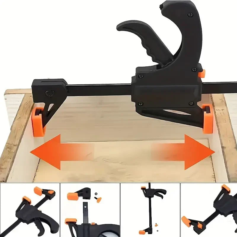 F-Clamp Woodworking Set – Quick-Release Ratchet Speed Squeeze Clamp | Gearelo