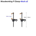 F-Clamp Woodworking Set – Quick-Release Ratchet Speed Squeeze Clamp | Gearelo
