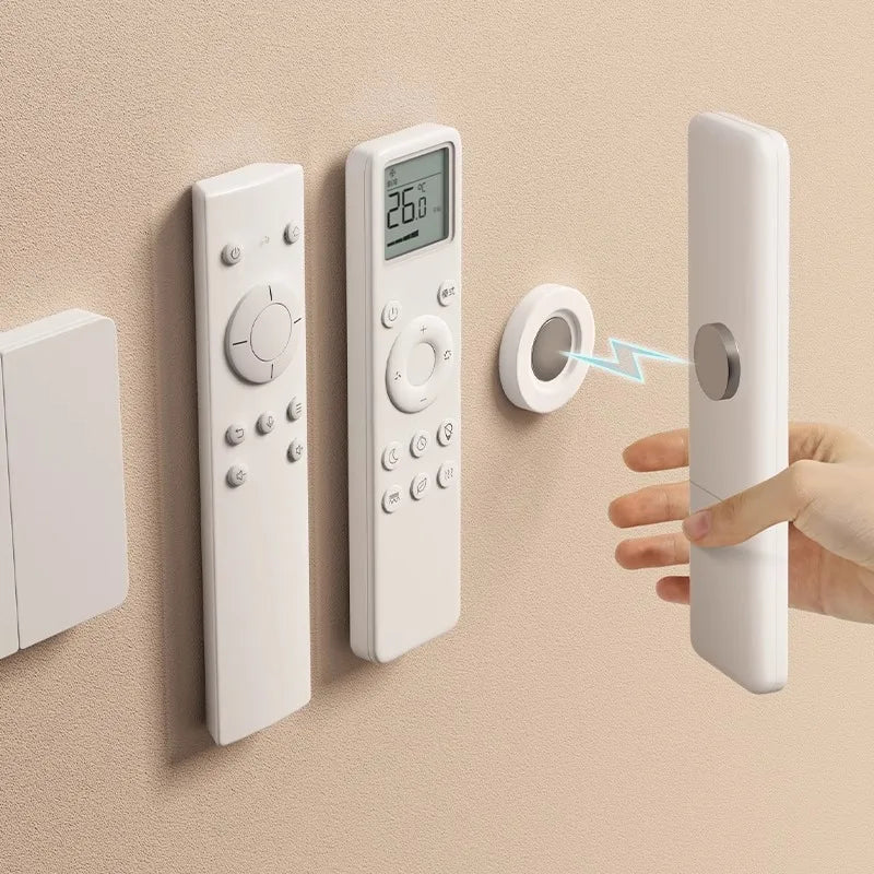 Magnetic Remote Control Holder – No-Drill Adhesive Wall Mount Strip, 3/6/12-Pack | Gearelo