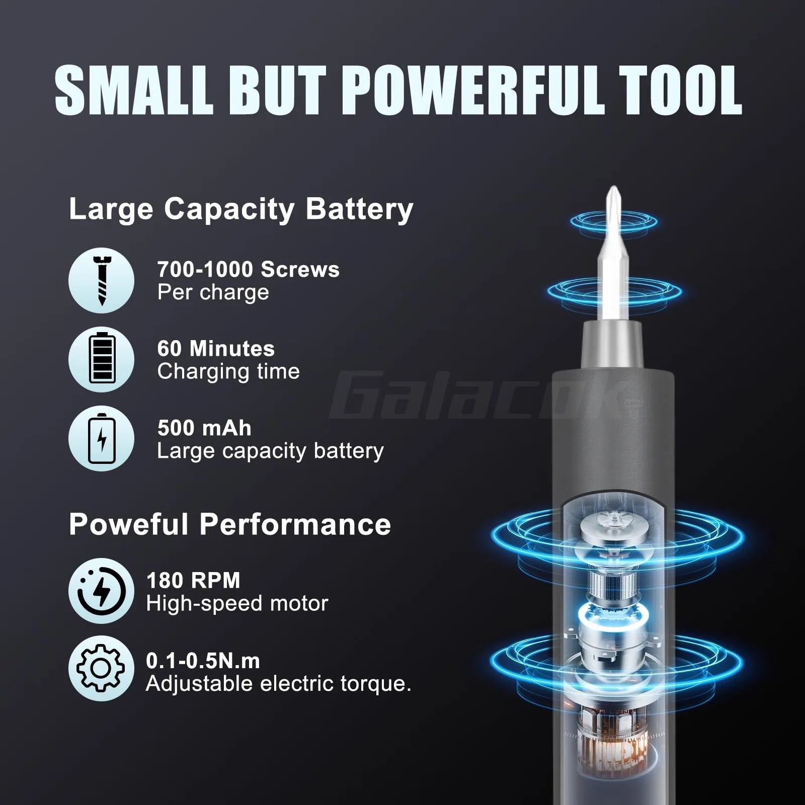 49-in-1 Electric Screwdriver Set – 5 Torque Settings, Flexible Shaft | Gearelo