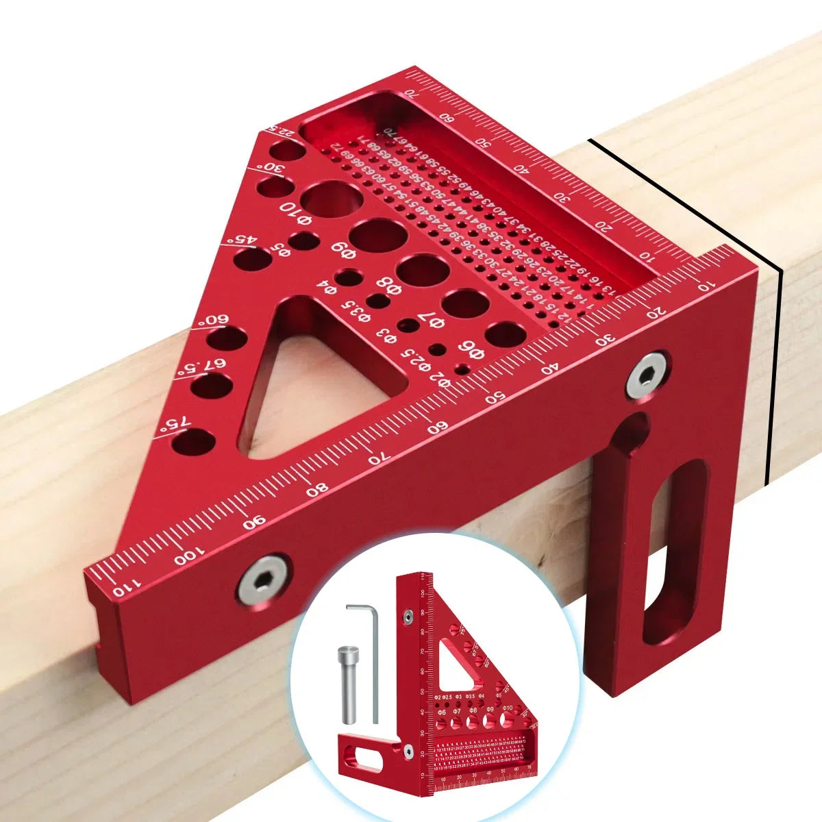 Multi-Angle Carpenter T-Square – Precision Aluminum Scribing Ruler for Woodworking | Gearelo