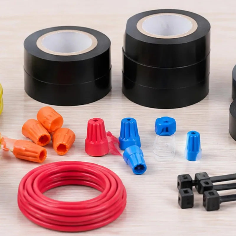 Black Electrical Insulation Tape – Waterproof High-Temp PVC, 1–10 Rolls – 1Roll-(10m) | Gearelo