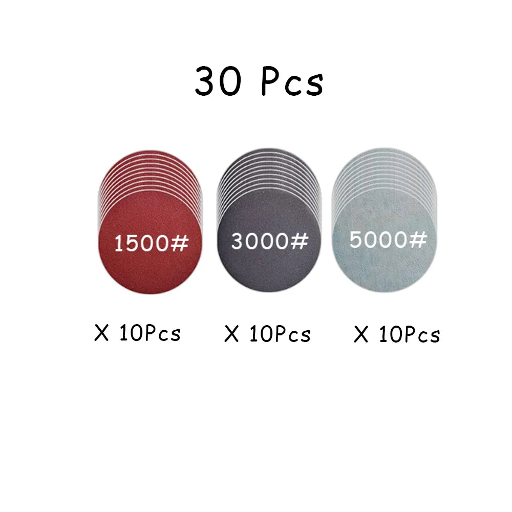 Car Headlight Restoration Kit – 3" Sanding & Polishing Pad Set, 15–65pc | Gearelo