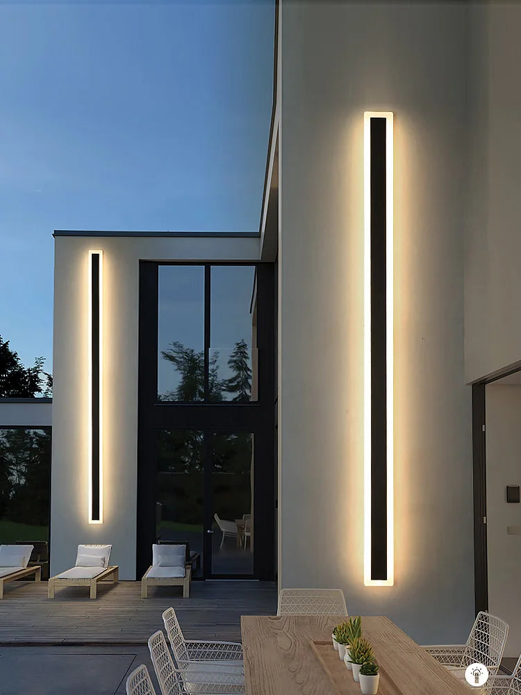 IP65 Outdoor LED Wall Sconce – Waterproof Long Strip Aluminum Light, 3000–6000K | Gearelo