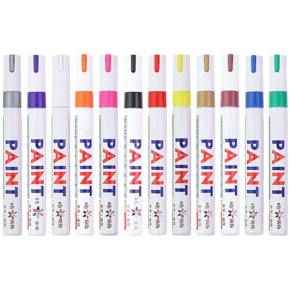 White Paint Pen Markers 3-Pack – Waterproof Oil-Based, Tires & Metal – 3pcs Golden | Gearelo