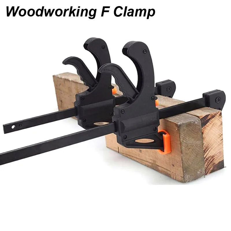 F-Clamp Woodworking Set – Quick-Release Ratchet Speed Squeeze Clamp – Clamp 4inch 2pc | Gearelo