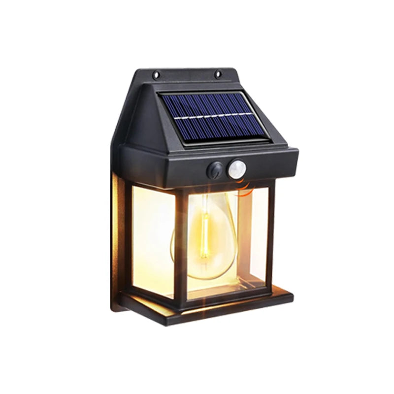 Solar Motion Sensor Outdoor Wall Light – Filament LED Garden Lamp, 1–4pc | Gearelo