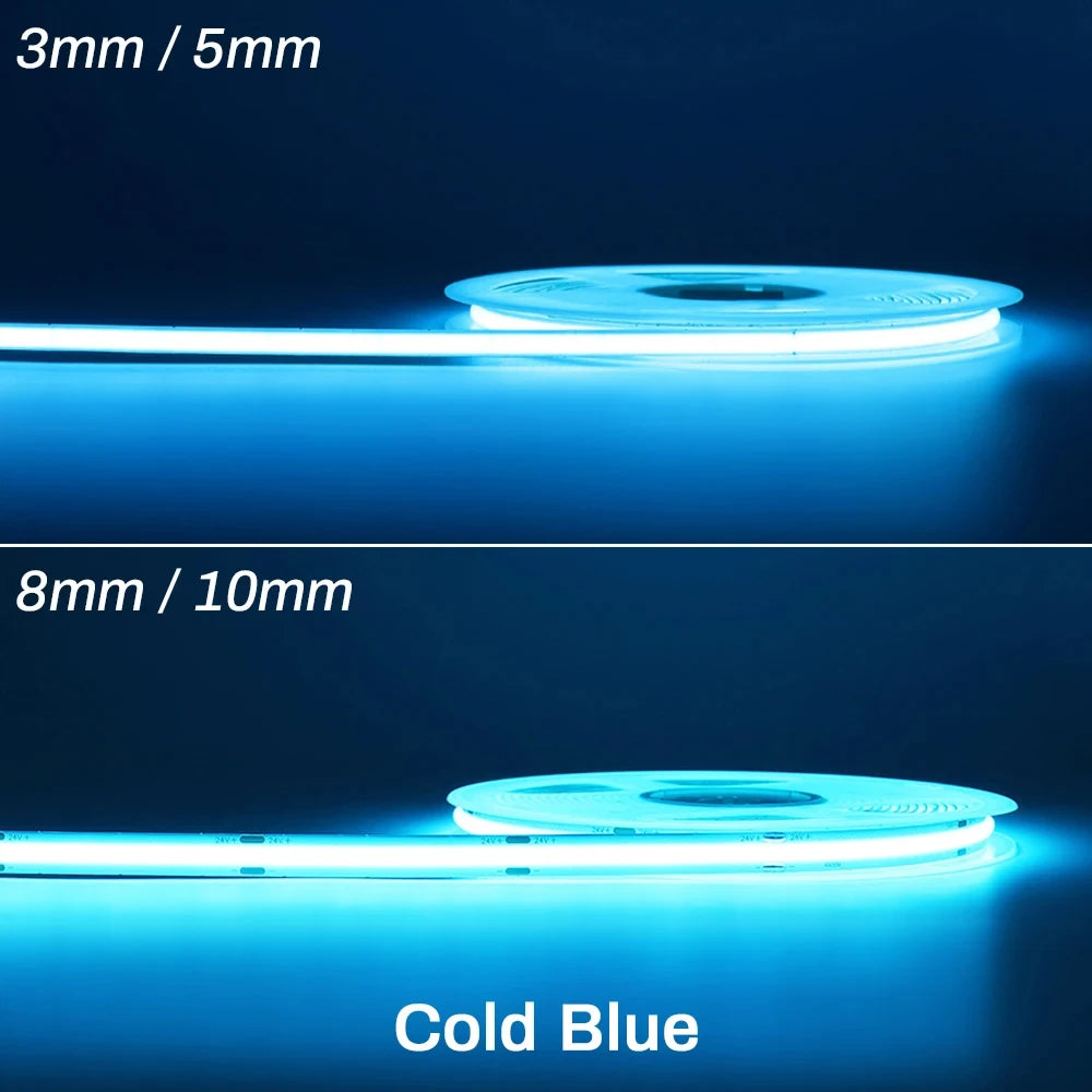 COB LED Strip Light 12V/24V Dimmable – Flexible Tape, Multiple Colors – 12V | Gearelo
