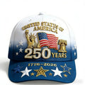 250th Anniversary Patriotic Baseball Cap – 3D Print Statue of Liberty & Liberty Bell | Gearelo