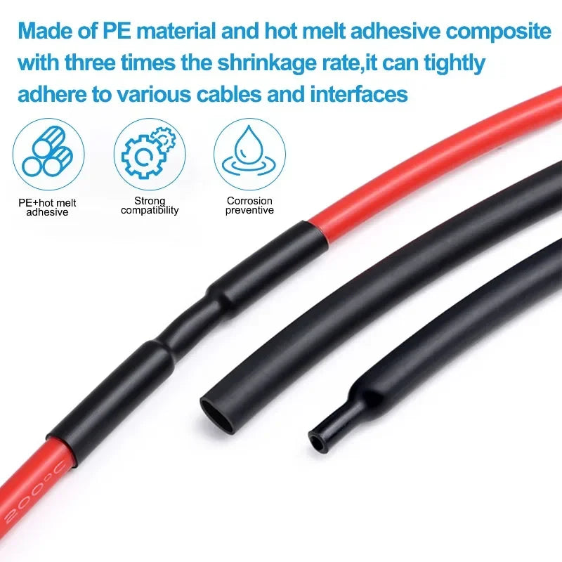 Heat Shrink Tubing Kit – Assorted Sizes Electrical Wire Sleeving | Gearelo