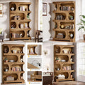 Asymmetrical 4-Tier Bookshelf 71" – Living Room & Home Office Shelf – United States | Gearelo