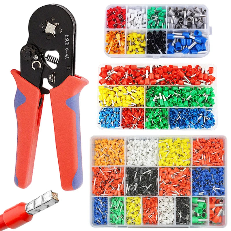 Tubular Wire Ferrule Crimping Terminal Set – Crimping Pliers & Connector Combo | Gearelo
