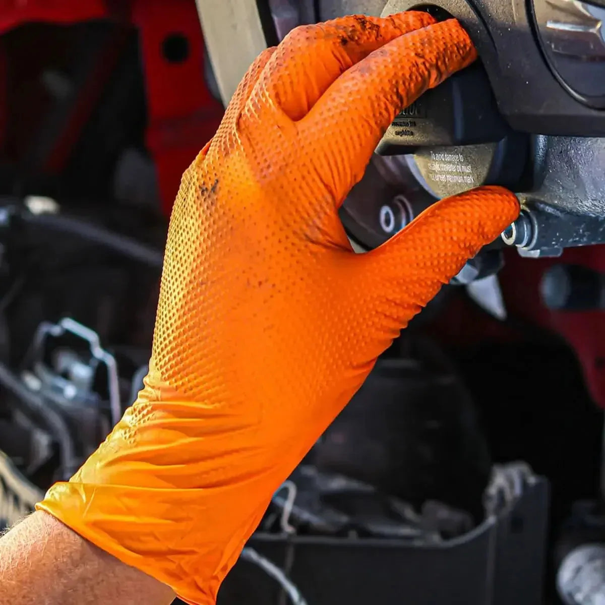 Heavy Duty Nitrile Gloves 8-Mil – Extra Thick Mechanic & Garden – Black- 10pcs | Gearelo