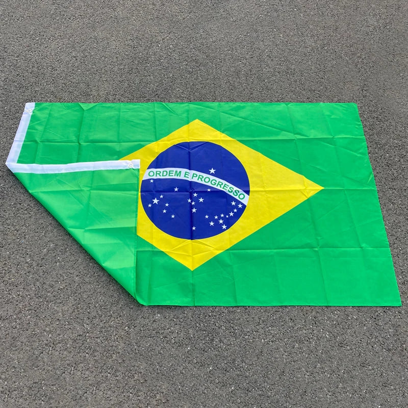 Large Brazil Flag – Polyester Digital Print Banner, 60×90cm or 90×150cm | Gearelo