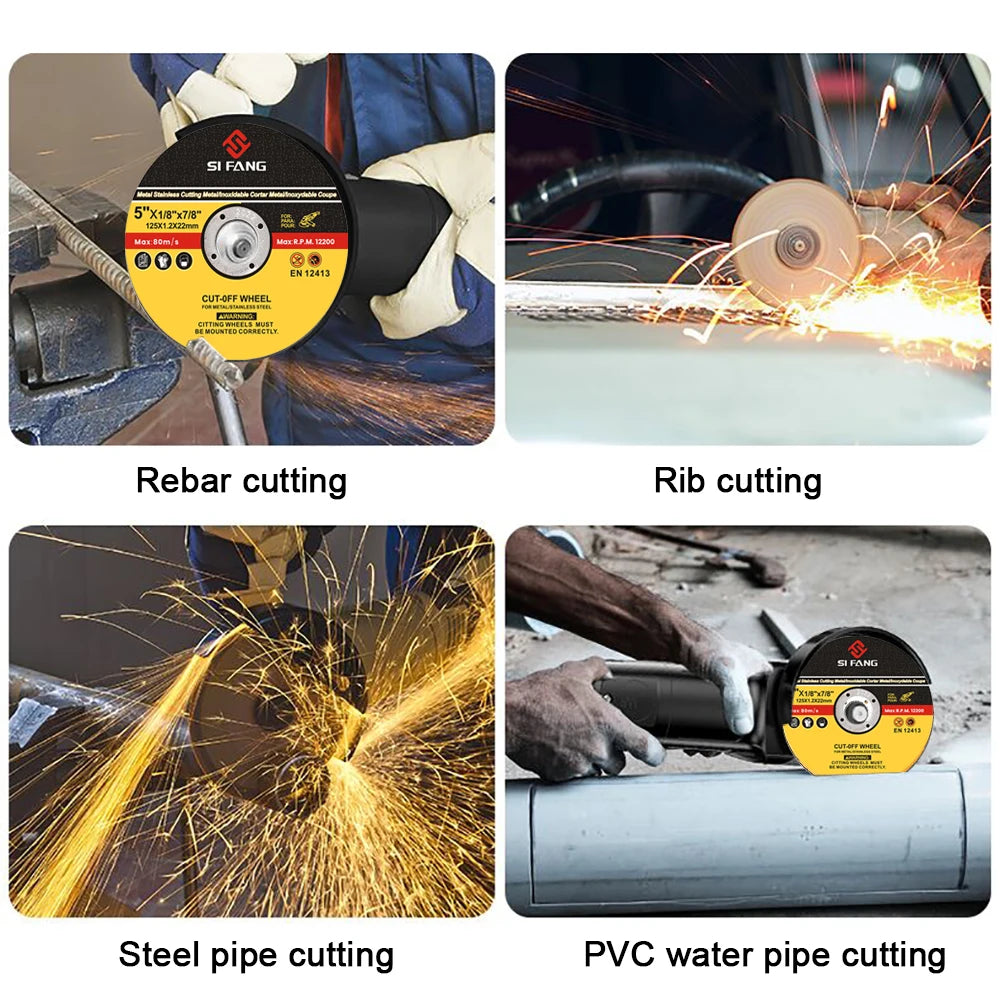 Metal Cutting Disc 5-Pack – 75/115/125mm Resin Grinding Wheel for Angle Grinder | Gearelo