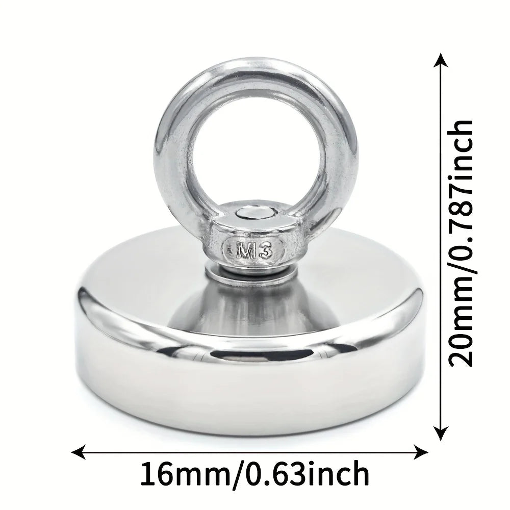 N52 Neodymium Salvage Fishing Magnet – 16–42mm Heavy-Duty Rare Earth Hook | Gearelo