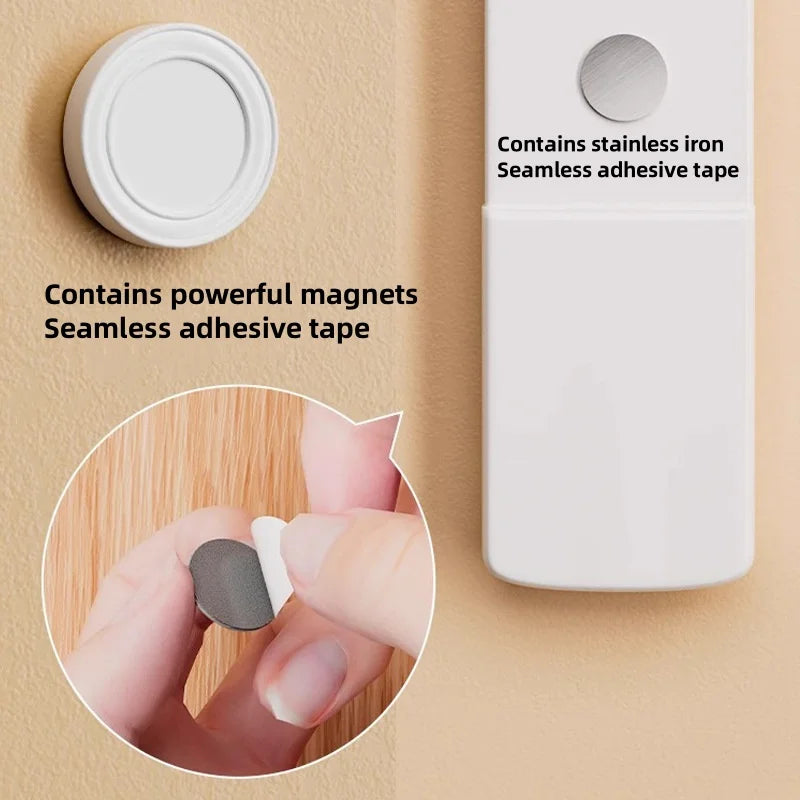 Magnetic Remote Control Holder – No-Drill Adhesive Wall Mount Strip, 3/6/12-Pack | Gearelo