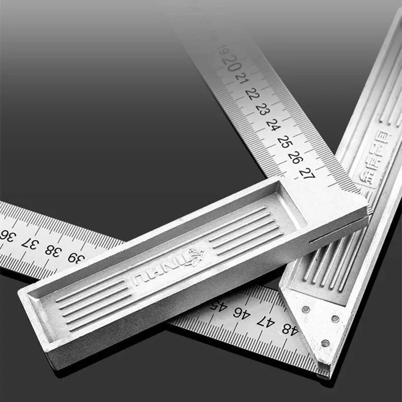Aluminum Alloy 90° Right Angle Square Ruler – Woodworking Measuring Gauge | Gearelo