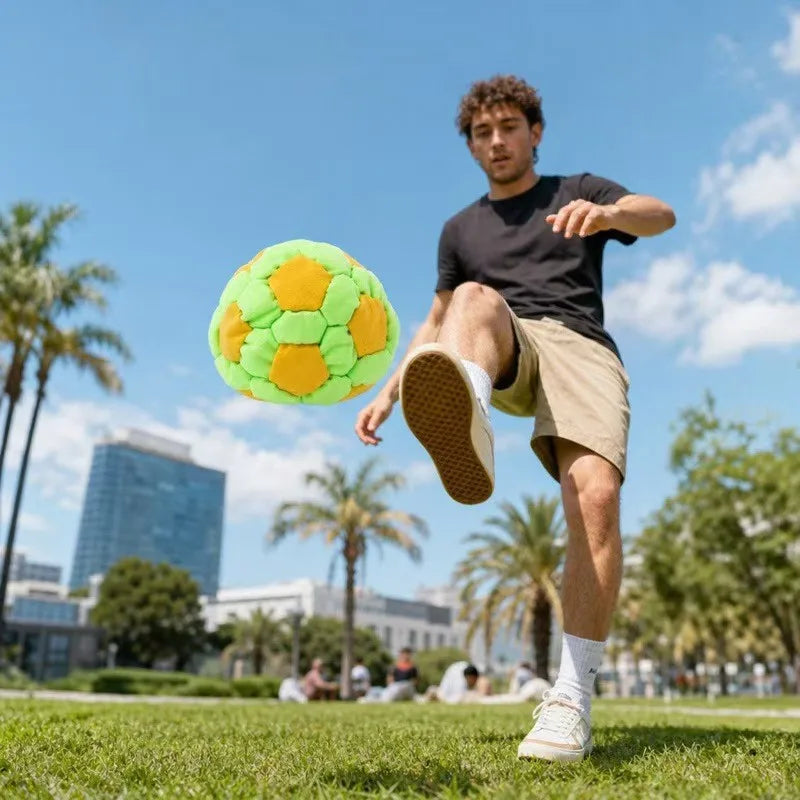 Soccer Design Footbag Hacky Sack – Colorful Feather Ball – A | Gearelo
