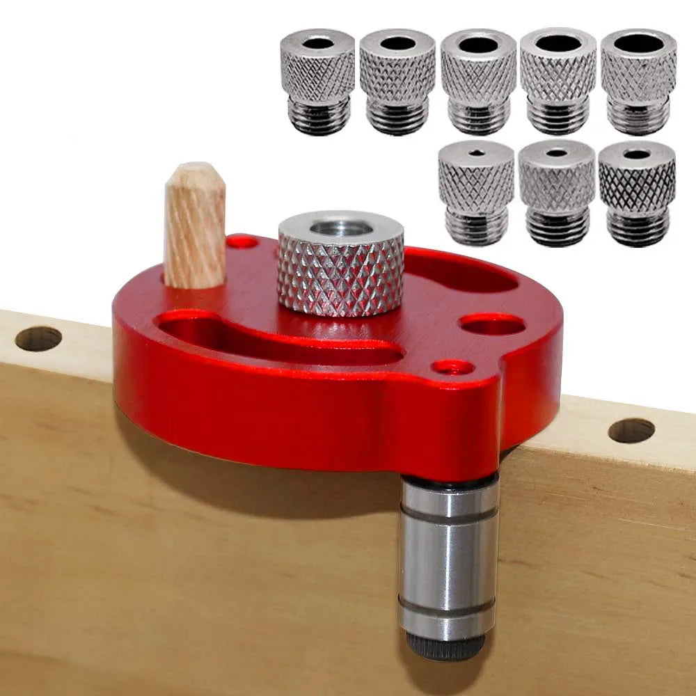 Dowel Jig Kit – Self-Centering Drill Guide with Steel Bushings, Woodworking Hole Locator | Gearelo