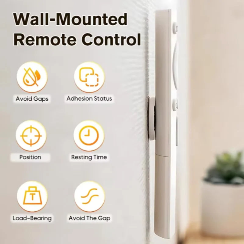 Magnetic Remote Control Holder – No-Drill Adhesive Wall Mount Strip, 3/6/12-Pack | Gearelo