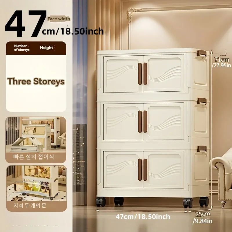 Foldable Storage Box with Clear Door – Clothes, Books & Toy Organizer | Gearelo