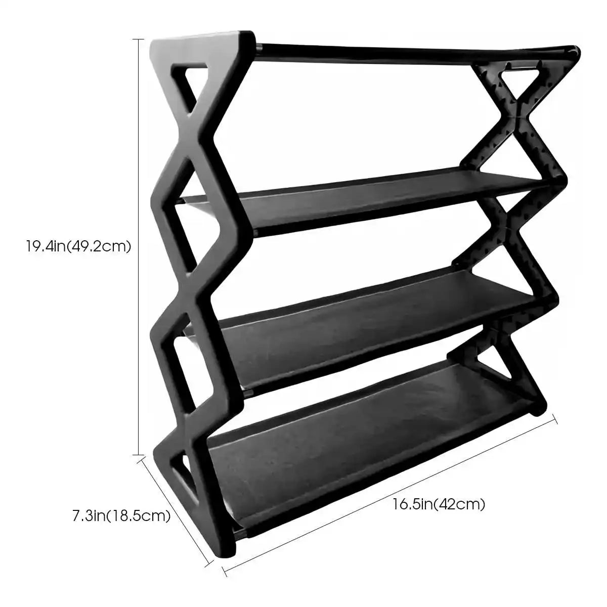 4-Tier X-Type Shoe Rack Organizer – Multifunctional Home & Dorm | Gearelo