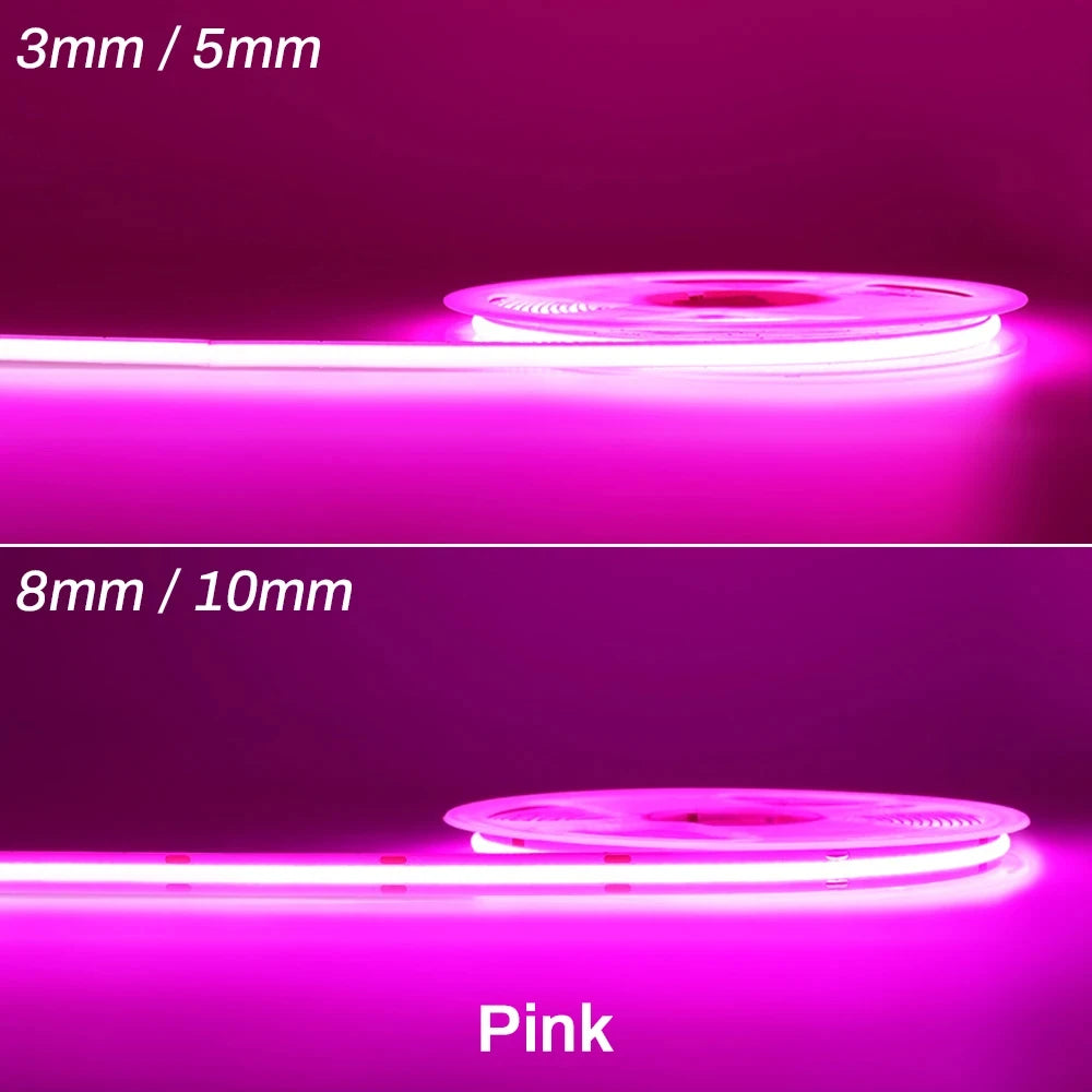 COB LED Strip Light 12V/24V Dimmable – Flexible Tape, Multiple Colors – 12V | Gearelo