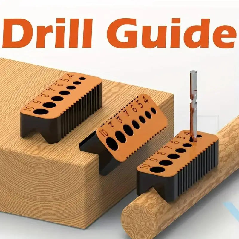 Drill Guide Jig Block – 4–10mm Precision Hole Locator Tool | Gearelo