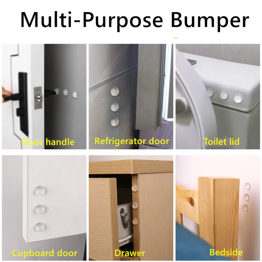 Self-Adhesive Cabinet Door Bumpers – 100pc Rubber Noise Reduction Pads – 8x2.5mm-100pcs | Gearelo