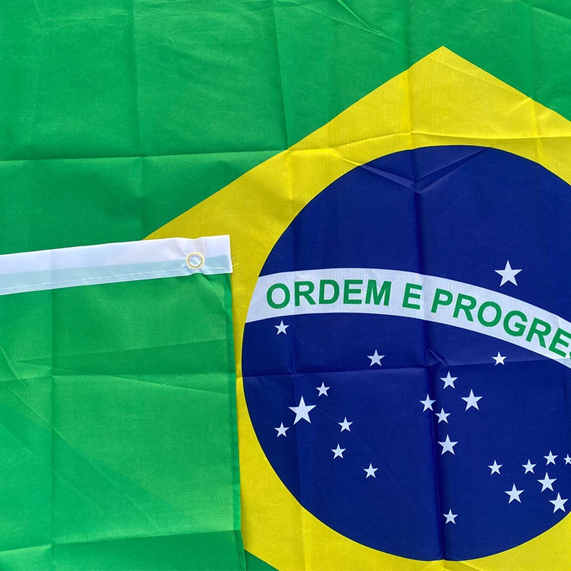 Large Brazil Flag – Polyester Digital Print Banner, 60×90cm or 90×150cm | Gearelo