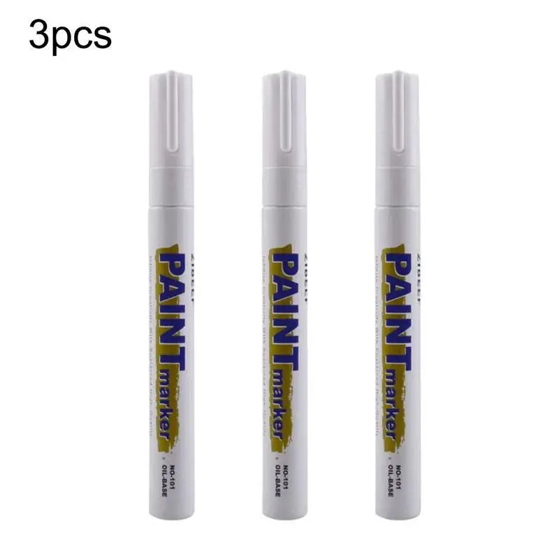 White Paint Pen Markers 3-Pack – Waterproof Oil-Based, Tires & Metal – 3pcs Blue | Gearelo