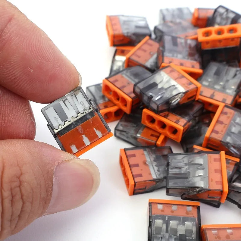 Quick-Lock Wire Connectors – 3-Hole Electrical Splice Terminals – 20PCS | Gearelo