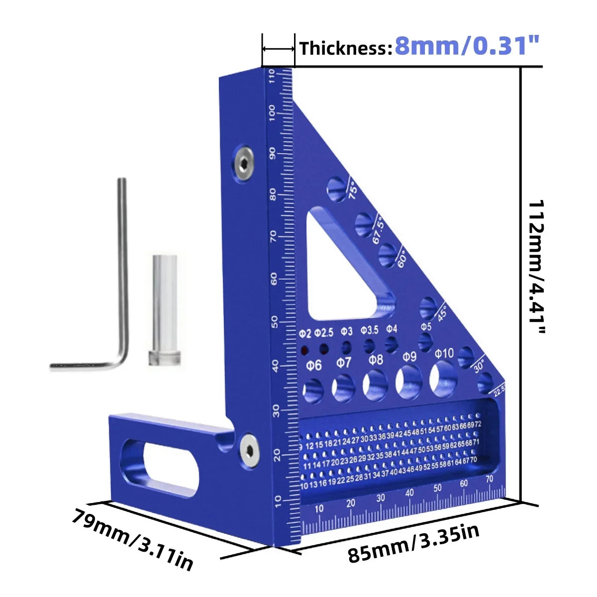 Multi-Angle Carpenter T-Square – Precision Aluminum Scribing Ruler for Woodworking | Gearelo